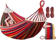 Camping Hammock - Large Parachute Hammock - Travel Swing with Carrying Bag, Beach Chair, Camp Accessories for Yard Patio Garden Camping Relaxation