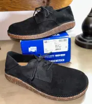 New BIRKENSTOCK Gary Lace up oxfords shoes EU 45 US 12 R/W Black suede leather