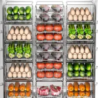 在飛比找樂天市場購物網優惠-日本冰箱收納盒廚房抽屜式保鮮盒多層水果雞蛋收納盒子蔬菜整理盒