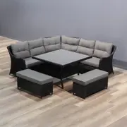 Cannes 4 Pcs Corner Outdoor Set