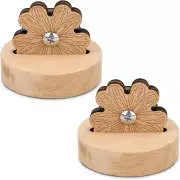2Pcs Daisy Thread Snip Cutters, Tabletop Blade Saver Yarn Cutter with Anti-Slip