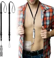 Healvaluefit Peritoneal Dialysis Transfer Holder for Baxter with 2PCS Adjustable PD Catheter Lanyard, Peritoneal Dialysis Transfer Set Accessories for Shower Protection & Easily Take Off