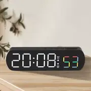 LED Digital Wall Clock Temperature Date Display Alarm Clock Large Home Decor