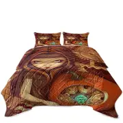 Autumn Colors Girl a Clockwork Pumpkin Coverlet