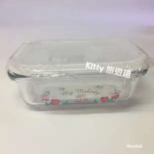 [Kitty 旅遊趣] Hello Kitty 耐熱玻璃食物罐 保鮮盒 料理收納盒 凱蒂貓 My Melody 美樂蒂