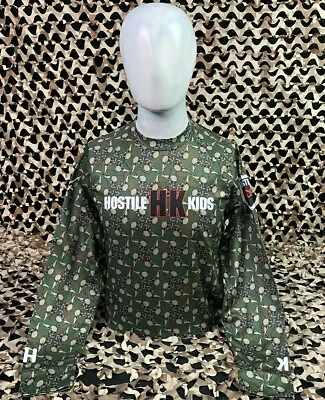 NEW HK Army OG Series DryFit Long Sleeve Jersey-Hostilewear Skulls Forest-XLarge