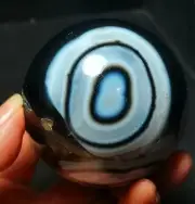 RARE 331.9G Beautiful Polished Banded Agate Crystal Sphere Ball Healing WYY1216