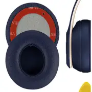 Geekria Replacement Ear Pads for Beats Solo 3 Wireless Headphones (Navy Blue)