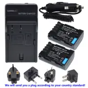 2x Battery +charger for DMW-BLF19 BLF19E Panasonic Lumix DC-G9 DC-GH5 II Camera