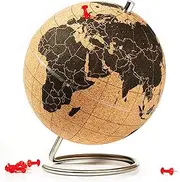 Suck UK Cork Globe Mini, Small, Brown/Black