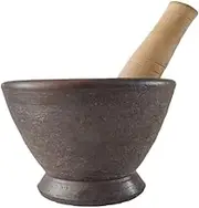 Traditional Grind, Earthen Spring Mortar Household Grinder for Pounding Salad Garlic Pounder Pestle Medicine Grinder Masher