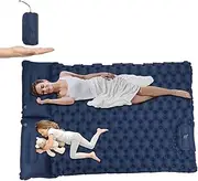 Gugxiom Double Camping Sleeping Pad, Inflatable Camping Beds for Adults 2 Person, Portable Double Sleeping Pad with Pillow, Built in Foot Pump, for Camping Hiking Traveling Backpacking