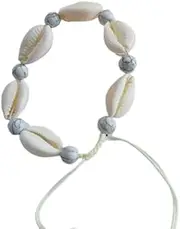 [Namzi] Shell Woven Bracelet Anklets for Women Boho Anklet Bracelet Beach Foot Jewelry for Party(Style H), 7.48-12.59inch, no gemstone
