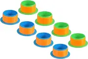 uxcell 3inch Shrink Wrap Handle, 8pcs Stretch Wrap Dispenser Stretch Film Dispenser Plastic Hand Dispenser Saver Protection for 3inch Core Furniture Wrapping Moving Packing, Blue Green