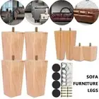 4x Wooden Furniture Legs Tapered Scandinavian Modern Retro Couch Sofa Cabinet-~