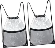 MOBUTOFU 2pcs Waterproof Toiletry Bag Beach Bag Drawstring Mesh Drawstring Bag Waterproof Beach Bag Dance Bag Small Drawstring Bags Mesh Bags Drawstring Mesh Backpacks for Adults Swim Bags