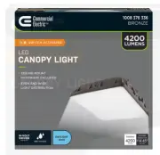 300W Equivalent LED Security Flush Mount Ceiling Outdoor Canopy Light, 5000K