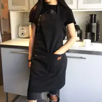 在飛比找momo購物網優惠-【Jun Jun】韓版帆布料理圍裙 工作圍裙