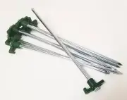 Voyager Tools Groundhog Tent Stakes (8 Pack) Heavy Duty Camping and Gardening Pe