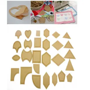 拼布模板工具工藝設計透明可重複使用禮品套裝 54 件