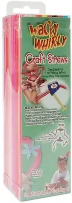 Pepperell Wacky Whirly Craft Straw 7.75" 100/Pkg-Assorted Colors