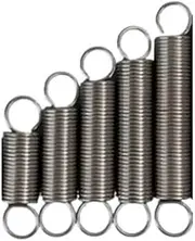 5pcs 0.6mm Wire Diameter Pull Springs Single Coil Spring 4mm OD 10mm-60mm Total Length Stainless Steel Smooth Surface(0.6mmx4mmx15mm)