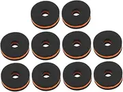 Kisangel 10Pcs Drum Set Felt Pads Practical Slip Drum Kit Accessories Durable Wear Resistant Material for Cymbals for Drums and Electronic Drums