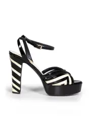 Striped Detail Platform Heels