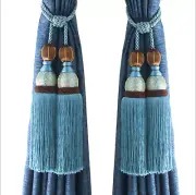 1 Pair/2PCS Double ball Luxury Tassel Curtain Rope Tieback HoldBacks Tie Backs