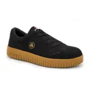AIRWALK SAFETY Men's Camino Composite Toe EH Work Shoe Black/Gum - AW6102, Black