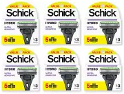 Schick Hydro Ultra Sensitive 3 Bladed Razor Refills, 30 Cartridges