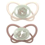 2pc Nip My Butterfly Neutral Night Soother Baby 16-32m Orthodontic Dummy Size 3
