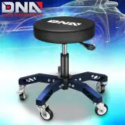 Adjustable Height Mechanics Rolling Seat Creeper Garage Stool Work Chair Blue