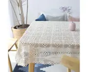 Lace Handmade Vintage Tablecloth Kitchen Tablecloths for Party Banquet Dining Wedding Decorations, Woven Dining Kitchen Table Cover