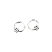 ANYCO Earrings Sterling Silver Luxury Small Circle Lucky Ear Buckle For Women Girl Teen Chic Fashion Stylish Accessories Jewelry Gifts