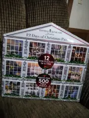 Thomas KinKade 12 Days of Christmas 12 Mini Puzzles 12 Tins 500 Pcs