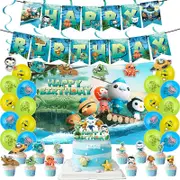 Octonauts Party Supplies Balloons Cake Topper Banner Backdrop Birthday Decorations