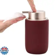 Foam Soap Dispenser,Ceramic Foaming Soap Dispenser Bathroom,Red Foam Hand Soa