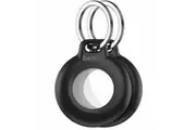 Belkin AirTag Asset Tracking Tag Holder - 50.8 mm x 43.2 mm x 10.2 mm - Plastic - 2 Pack - Black - Water Proof, Secure, Key Ring