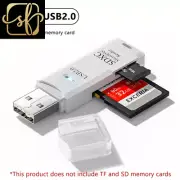 2 in 1 Usb2.0 White Card Reader Micro Sd Card Reader Usb Adapter High Speed Car
