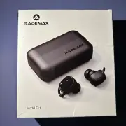 RADEMAX Model F11 Wireless Earbuds Bluetooth Black Headphones Music New Sealed