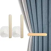 Curtain Holdbacks L-Shaped Punch-Free Curtain Hook Gold Abs Material 14.5Cm - Gold