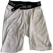 Adidas Men's Size XL Football Compression 5 Pocket Girdle Shorts White (No Pads)