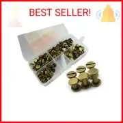 90 Sets Bronze Chicago Screws Assorted Kit Screw Posts Metal Accessories Nail Ri