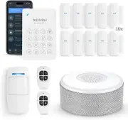 Alarm System for Home Security, Door Alarm Systems, App Alerts, 15Piece Kit, No