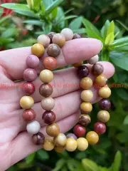 2 Pcs Natural 8mm Pretty Multicolor Mookaite Round Gemstone Beads Bracelet 7.5"