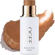 Ogee Sculpted Face Stick (Amber - Sun Kissed Bronze) Certified Organic Bronzer & Highlighter Makeup - Multi-Use for Face