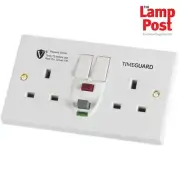 Timeguard RCD06WPVN RCD Protected Double Gang White Switched Socket - Passive