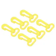 6pcs Plastic Swivel Snap Hook Lobster Clasp Buckle for Webbing Strap Yellow