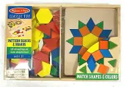 Melissa & Doug Pattern Block and Boards Classic 120+ Pieces